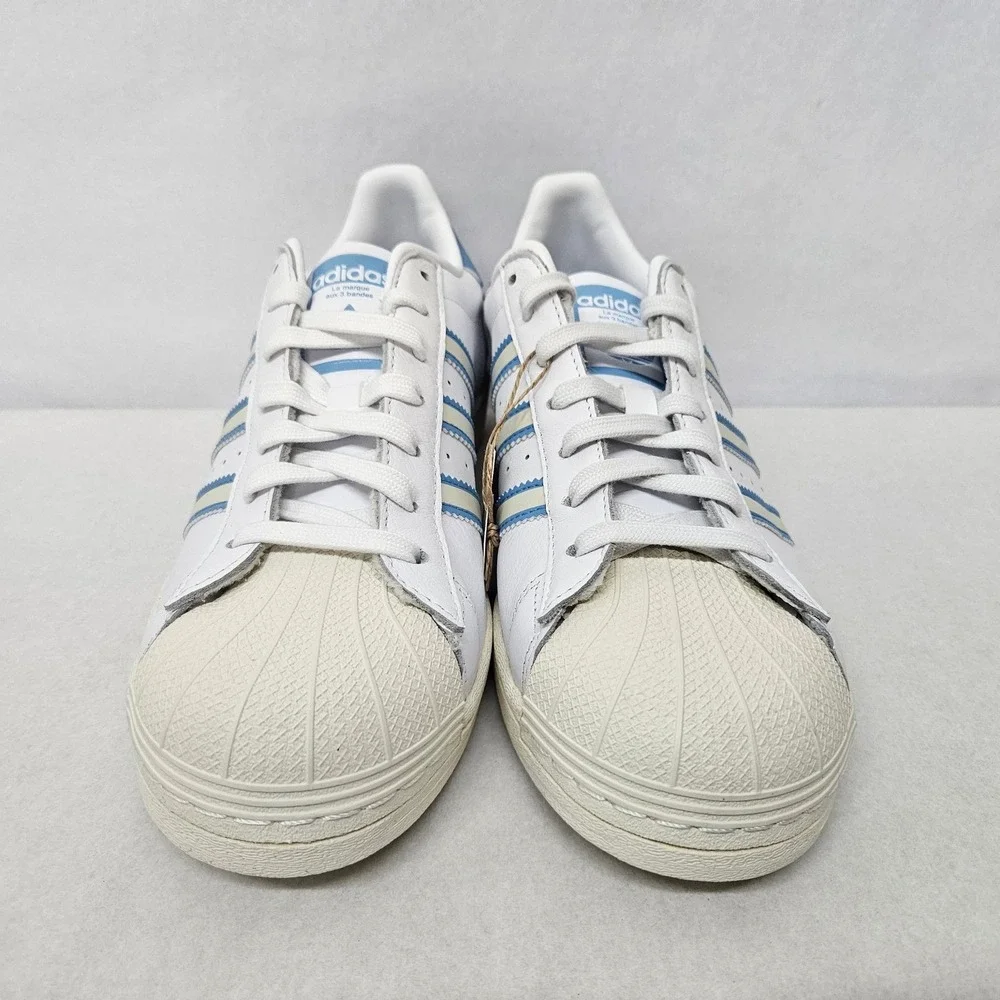 Adidas Superstar Casual Sneakers GX9876‎ White Light Blue Men's Size 9